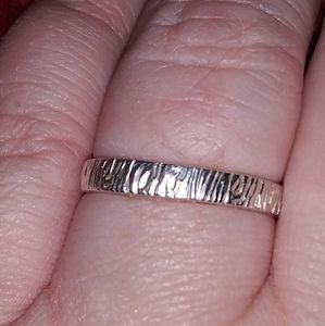 Sterling silver wedding band